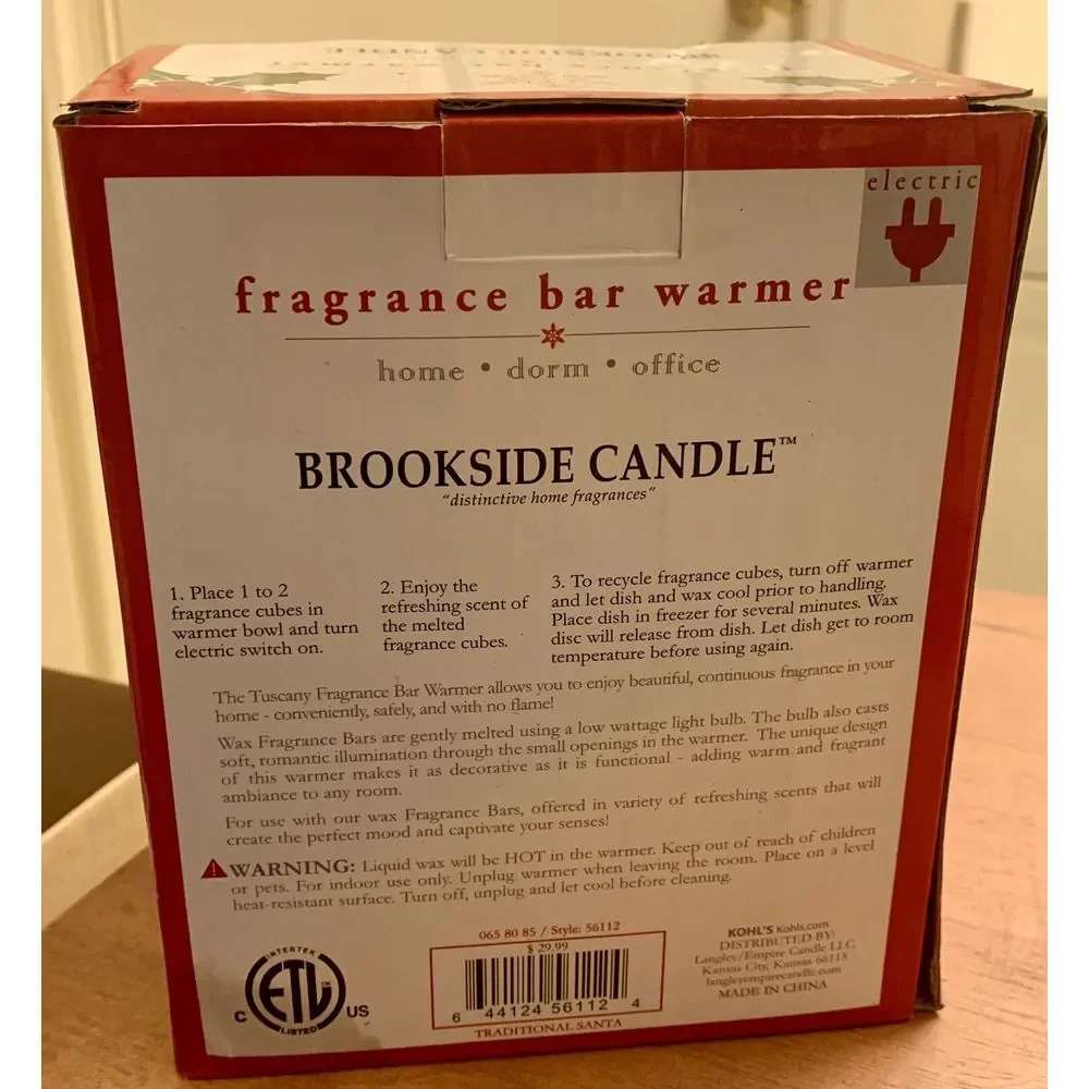 Brookside Candle Traditional Santa Fragrance Wax Bar Warmer‎